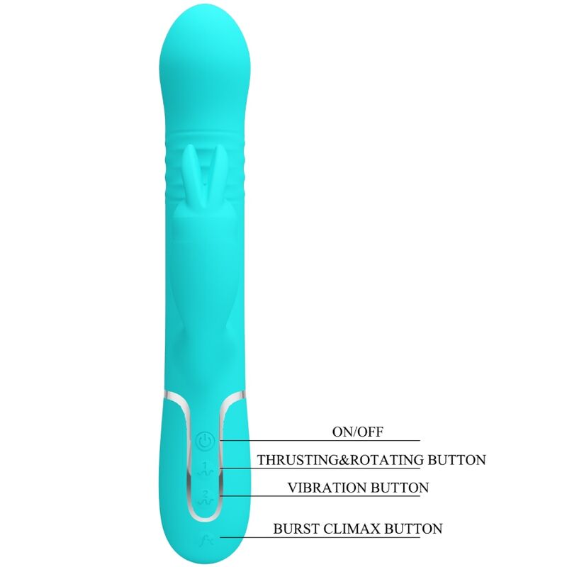 Vibratore Perle Coale rabbit verde acqua di Pretty Love, immagine 8