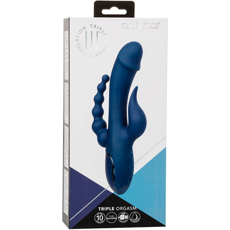 Vibratore triplo orgasmo blu di Calexotics, immagine 11