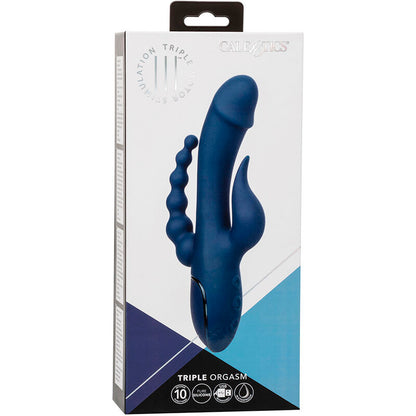 Vibratore triplo orgasmo blu di Calexotics, immagine 11
