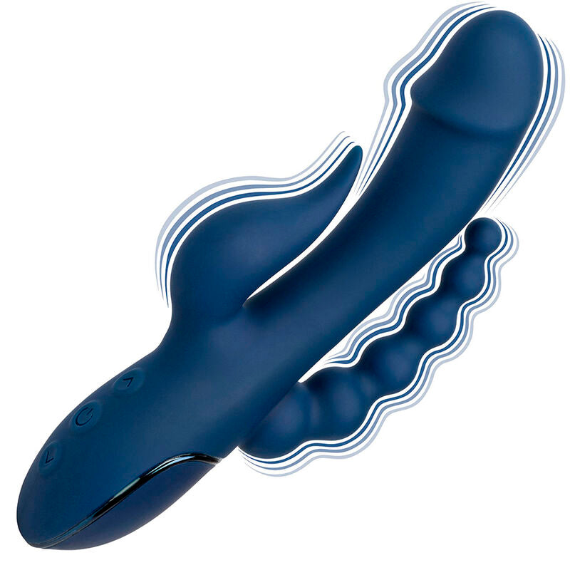 Vibratore triplo orgasmo blu di Calexotics, immagine 7