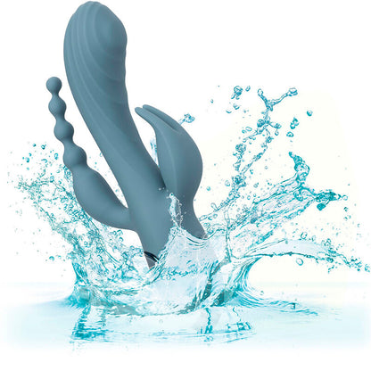 Vibratore triple ecstasy grigio di Calexotics, immagine 8