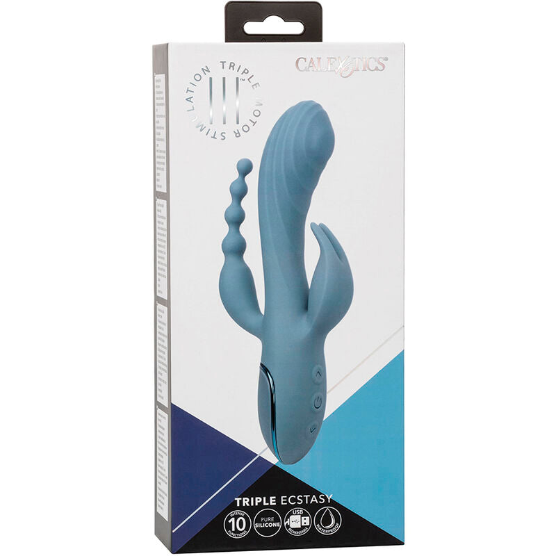 Vibratore triple ecstasy grigio di Calexotics, immagine 11