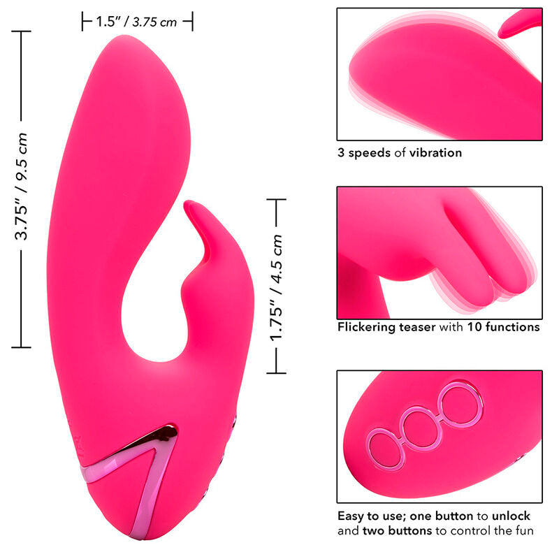 Vibratore So. cal Sunshine rabbit fucsia di california dreaming di Calexotics, immagine 9