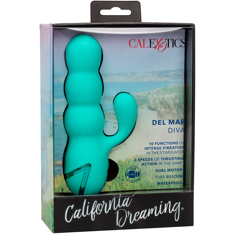 Vibratore del mar diva Rabbir aqua green di california dreaming di Calexotics, immagine 13