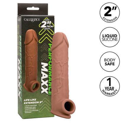 Pompa per pene performance maxx Life-like 8 pelle marrone di Calexotics, immagine 2
