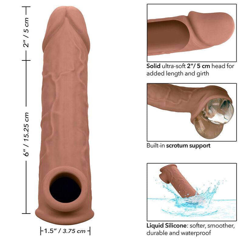 Pompa per pene performance maxx Life-like 8 pelle marrone di Calexotics, immagine 11