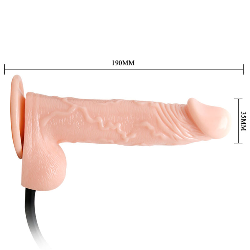 Dildo gonfiabile realistico con ventosa 15 cm di Baile, immagine 3