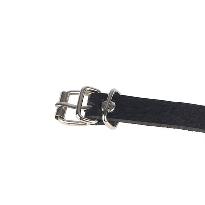 Anello in pelle catena ??cintura nera taglia unica di Subblime, immagine 8