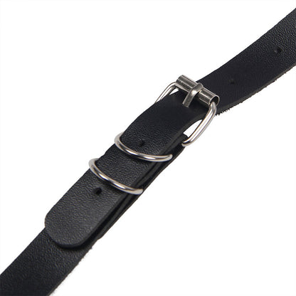 Imbracatura completa con fibbie in pelle nera taglia unica di Subblime, immagine 6