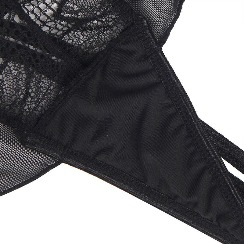 Teddy halter collo schiena nuda pizzo nero S/M di Subblime, immagine 9