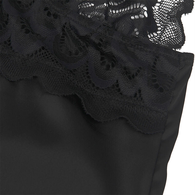 Babydoll con petto stampa floreale nero S/M di Subblime, immagine 8