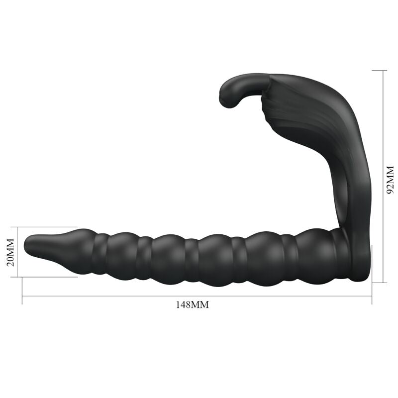 Anelli per pene con spina Blackney vibratore di Pretty Love, immagine 5
