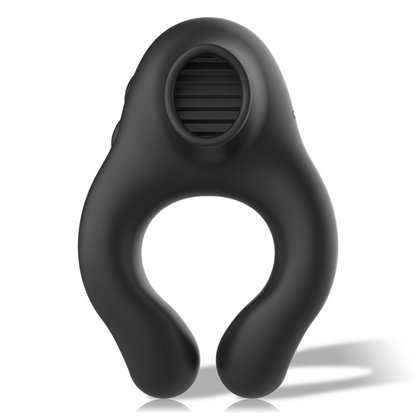 Anello vibratore in silicone 3 motori ricaricabile nero - oro di Armony