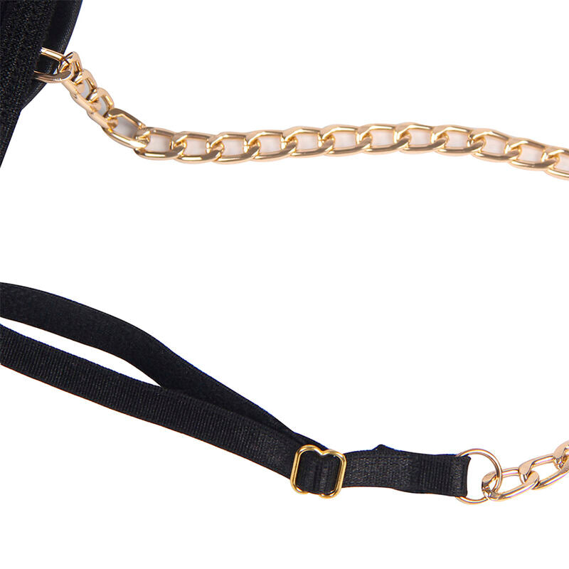 Body con bretelle a catena nera S/M di Subblime, immagine 10