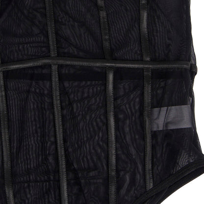 Body con bretelle a catena nera S/M di Subblime, immagine 8