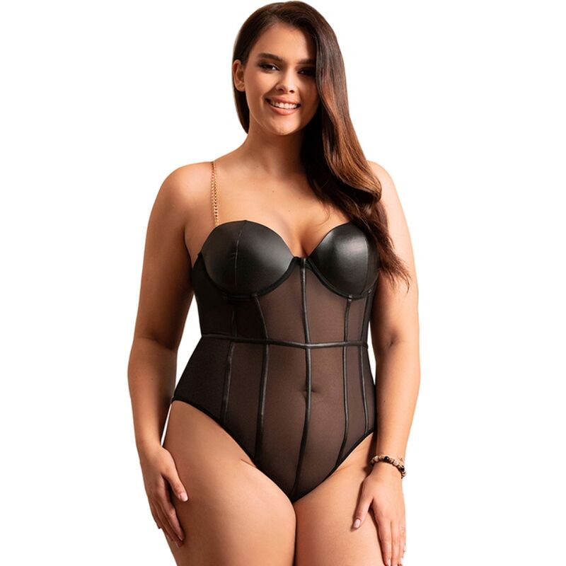 Body con bretelle a catena nera L/XL di Subblime, immagine 2