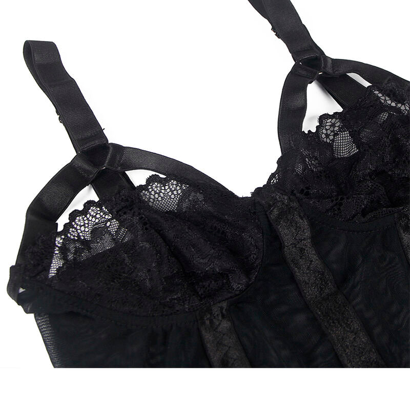 Accessorio sexy orsacchiotto con dettaglio Reggerizzato sul petto nero L/XL di Subblime, immagine 8