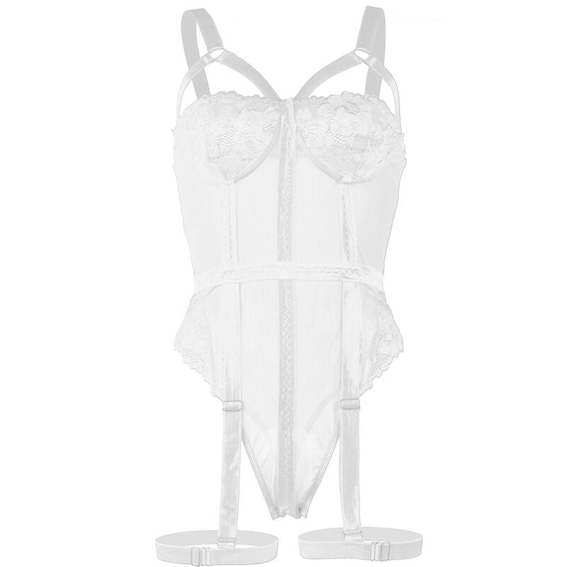 Accessorio sexy orsacchiotto con Reggera dettaglio petto bianco S/M di Subblime, immagine 7