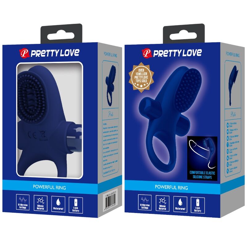 Anello con vibrazione Palle blu di Pretty Love, immagine 9