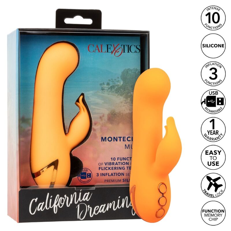Vibratore rabbit Montecito Muse Orange by california dreaming di Calexotics, immagine 9