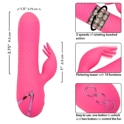 Vibratore rabbit Sacramento Sweetie pink by california dreaming di Calexotics, immagine 7
