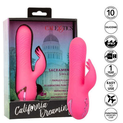 Vibratore rabbit Sacramento Sweetie pink by california dreaming di Calexotics, immagine 9
