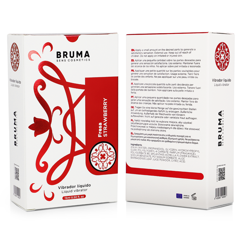 Vibratore liquido ultra scorrevole fragola 15 ml di Bruma, immagine 7