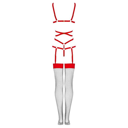 Set Thiara body e calze rosso L/XL di Livco Corsetti Fashion, immagine 7