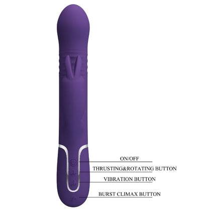 Vibratore Coale coniglio Carbone 4 en 1 viola di Pretty Love, immagine 8