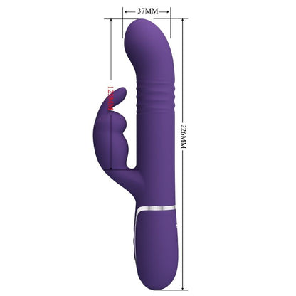 Vibratore Coale coniglio Carbone 4 en 1 viola di Pretty Love, immagine 7