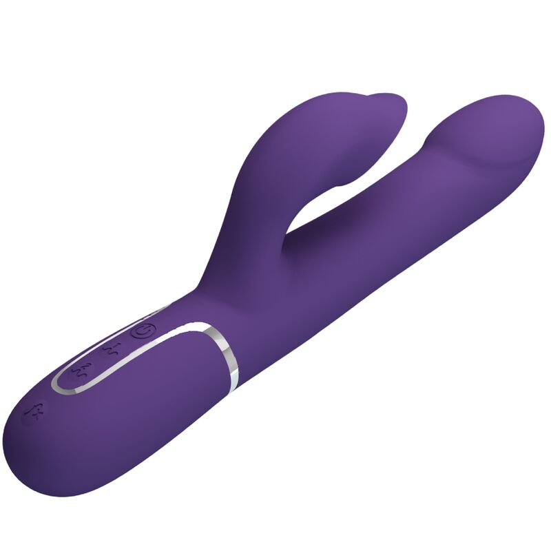 Vibratore Zalin perle coniglio 4 en 1 viola di Pretty Love