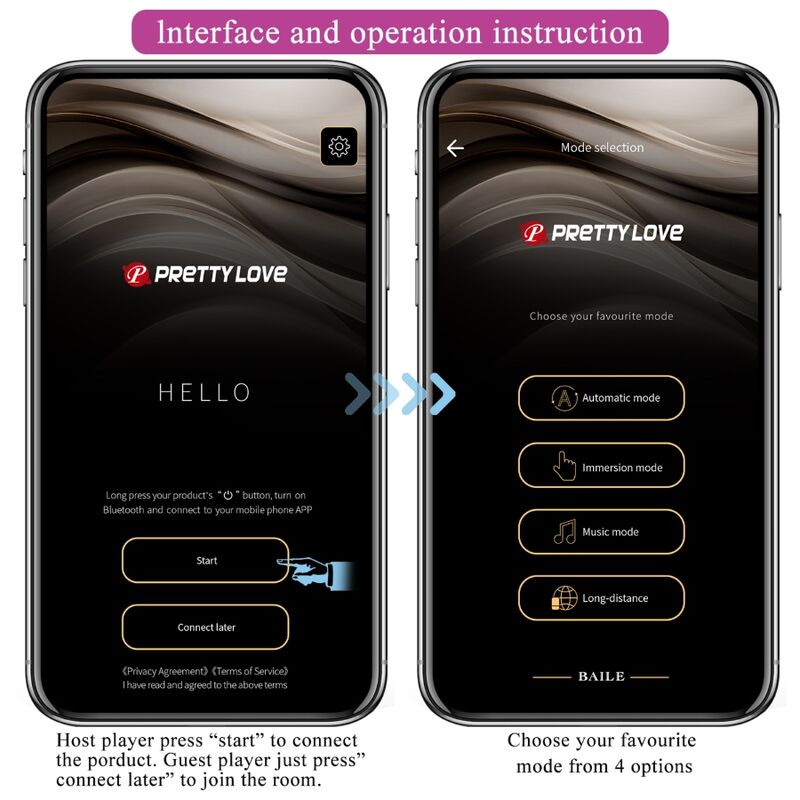 Vibratore Hector Elettroshock APP gratuita viola di Pretty Love, immagine 11