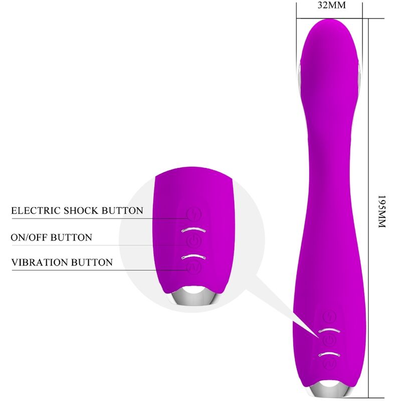 Vibratore Hector Elettroshock APP gratuita viola di Pretty Love, immagine 5