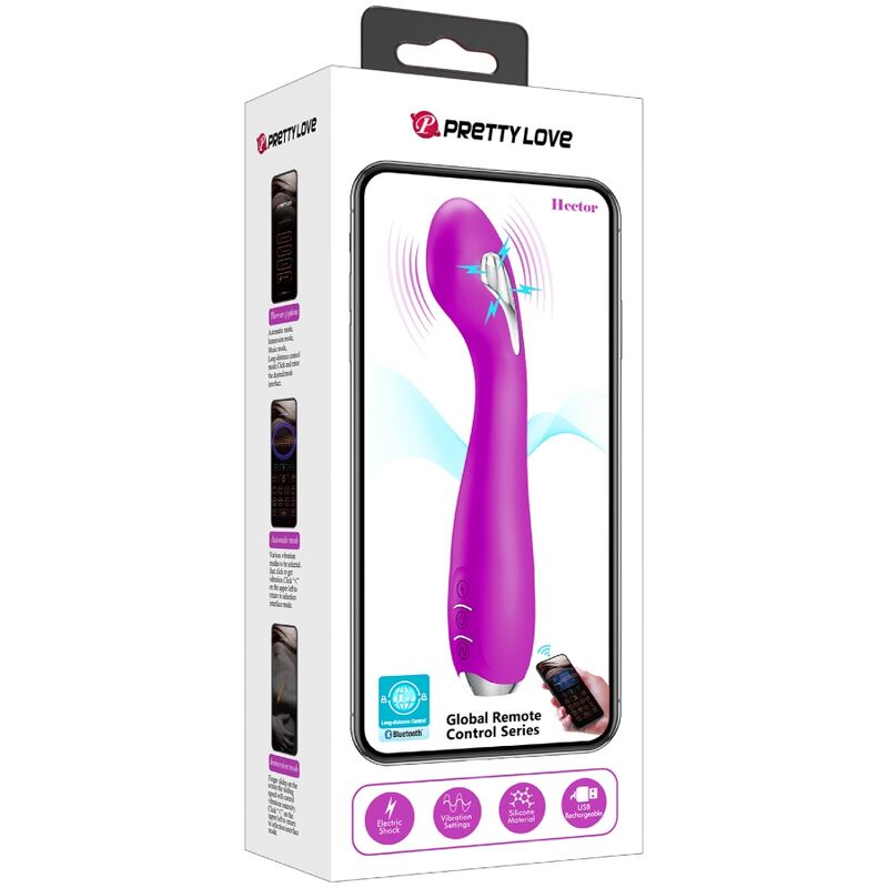 Vibratore Hector Elettroshock APP gratuita viola di Pretty Love, immagine 18