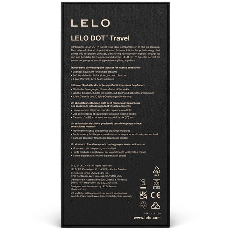 Stimolatore clitoride Dot travel rosa di Lelo, immagine 3