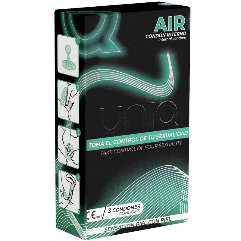 Preservativo femminile senza lattice air 3 unità di UNIQ