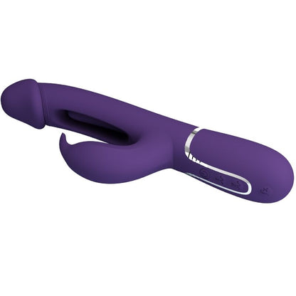 Vibratore multifunzione Kampas rabbit 3 in 1 con lingua viola di Pretty Love, immagine 4