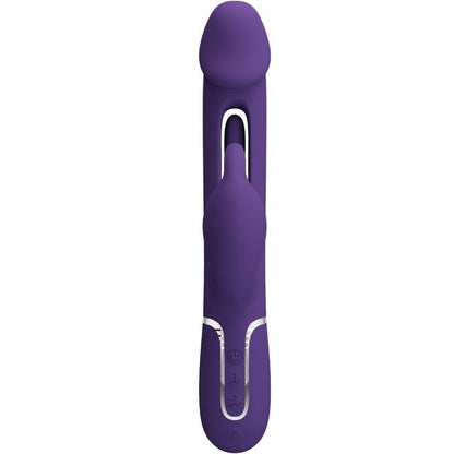 Vibratore multifunzione Kampas rabbit 3 in 1 con lingua viola di Pretty Love, immagine 3