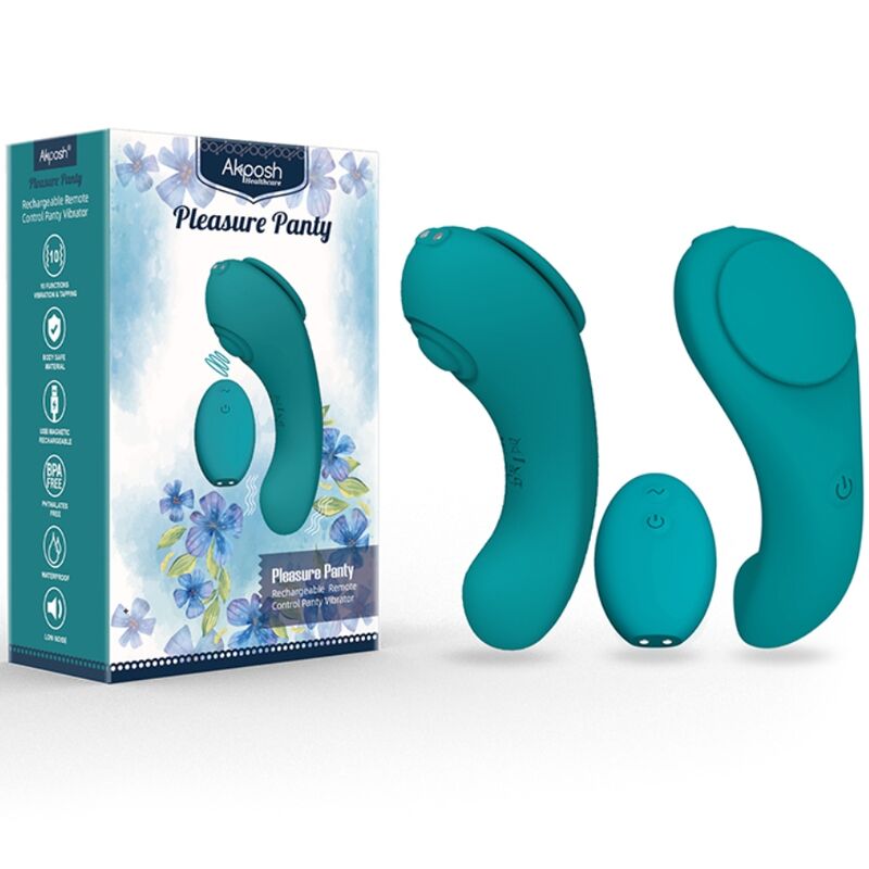 Vibratore Pleasure panty telecomando 3 velocità verde di Armony