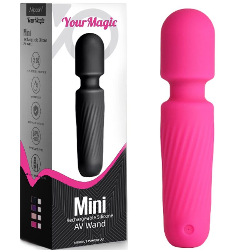Massaggiatore Your magic e vibratore ricaricabile 10 vibrazioni rosa di Armony, immagine 4