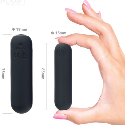 Vibratore Splash Haha bullet in silicone 10 vibrazioni 75 x 19 cm nero di Armony, immagine 4