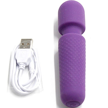 Massaggiatore Your magic e vibratore ricaricabile 10 vibrazioni bacchetta Pots viola di Armony, immagine 4