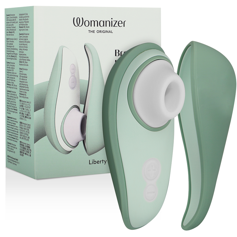Stimolatore clitorideo Liberty 2 e aspirazione verde chiaro di Womanizer