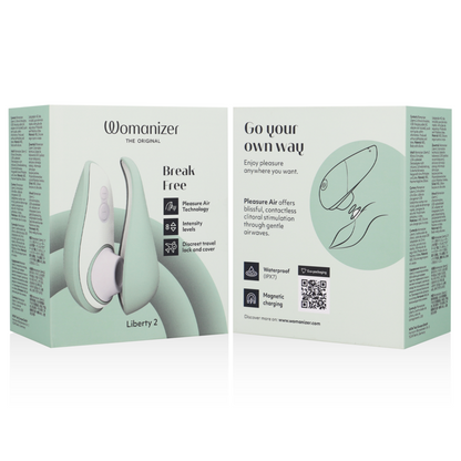 Stimolatore clitorideo Liberty 2 e aspirazione verde chiaro di Womanizer, immagine 7