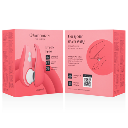 Stimolatore clitorideo Liberty 2 e aspirazione rosa di Womanizer, immagine 7