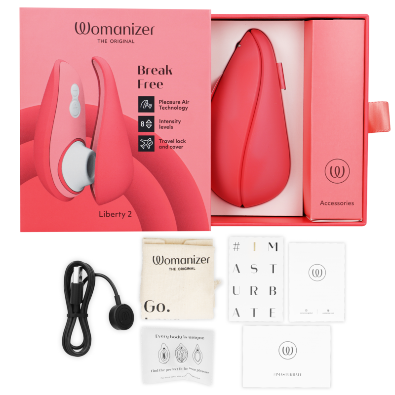Stimolatore clitorideo Liberty 2 e aspirazione rosa di Womanizer, immagine 6