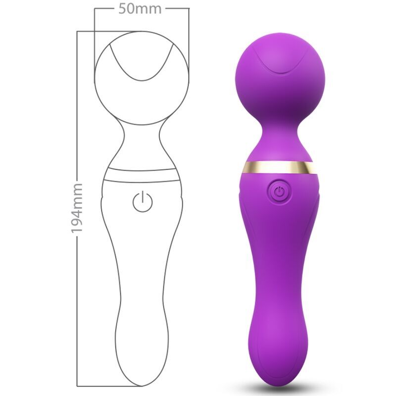 Massaggiatore e vibratore Freeza testa super flessibile viola di Armony, immagine 2