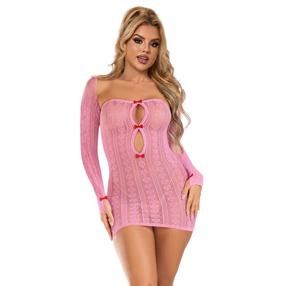 Vestito a rete rosa taglia unica di Subblime, immagine 4