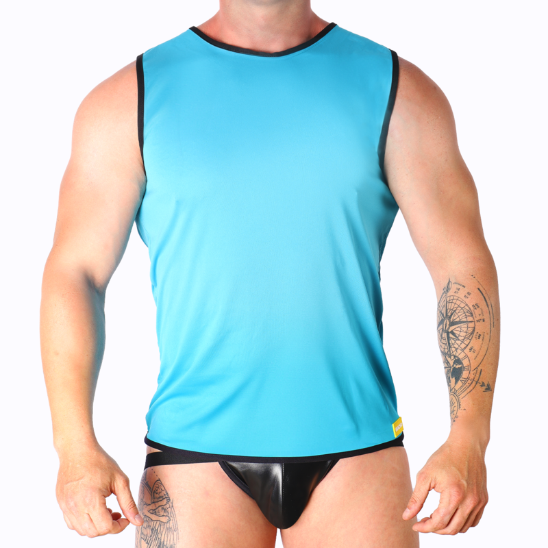 T-shirt blu L/XL di Macho