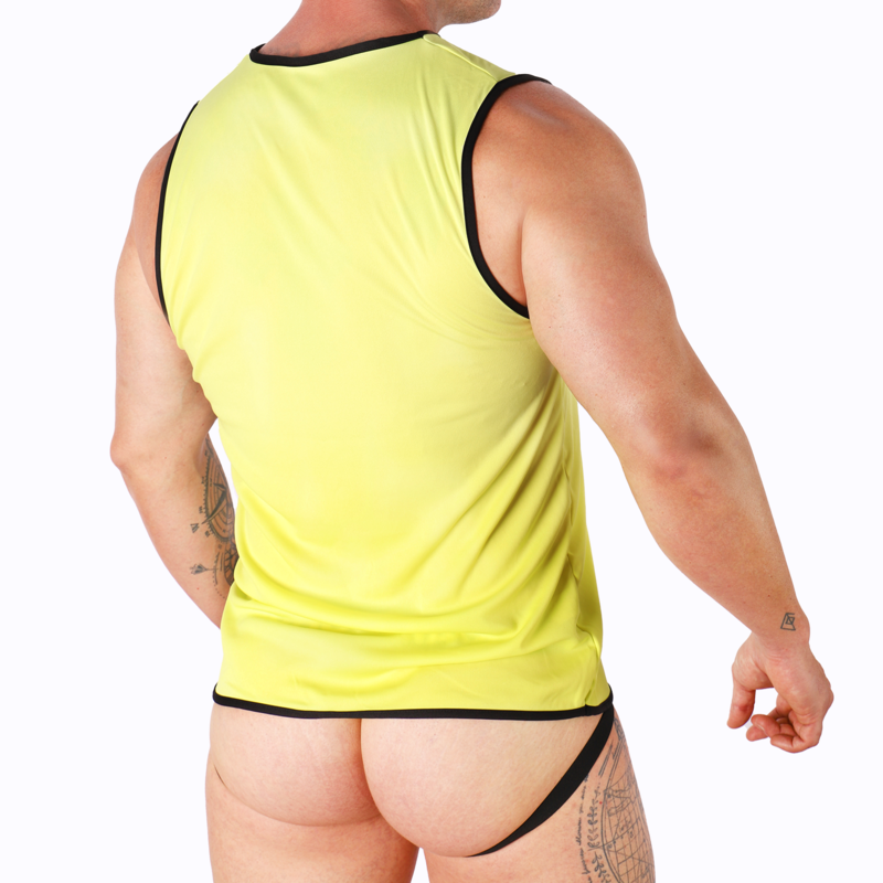 T-shirt gialla L/XL di Macho, immagine 2